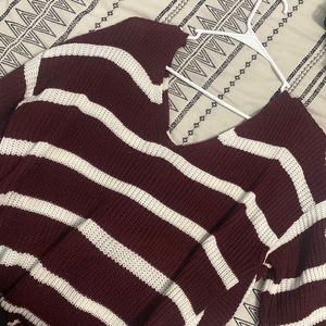 LG off the shoulder open back sweater